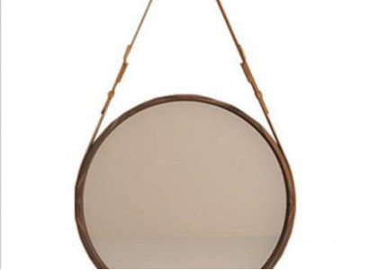 Framed Wall Mirror Luxurious brown frame made of natural walnut wood